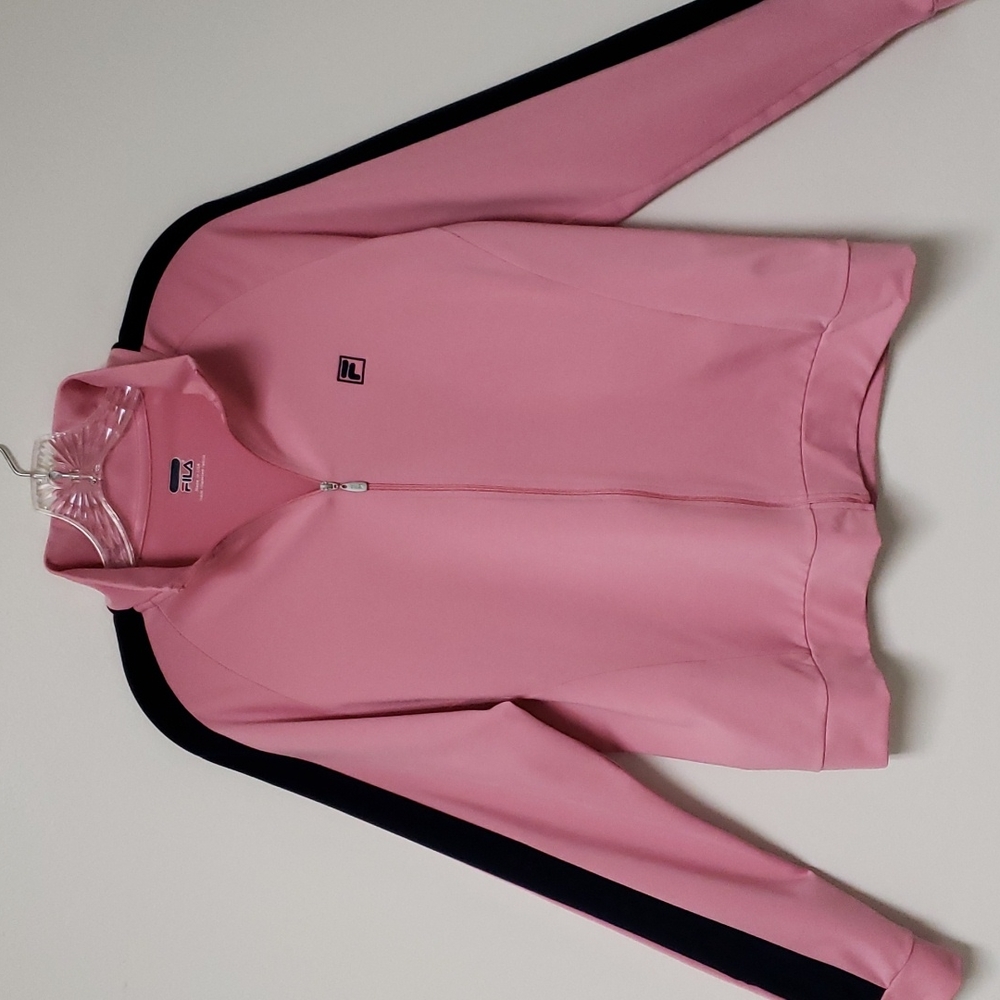 FILA running jacket pink track jacket‎ size large